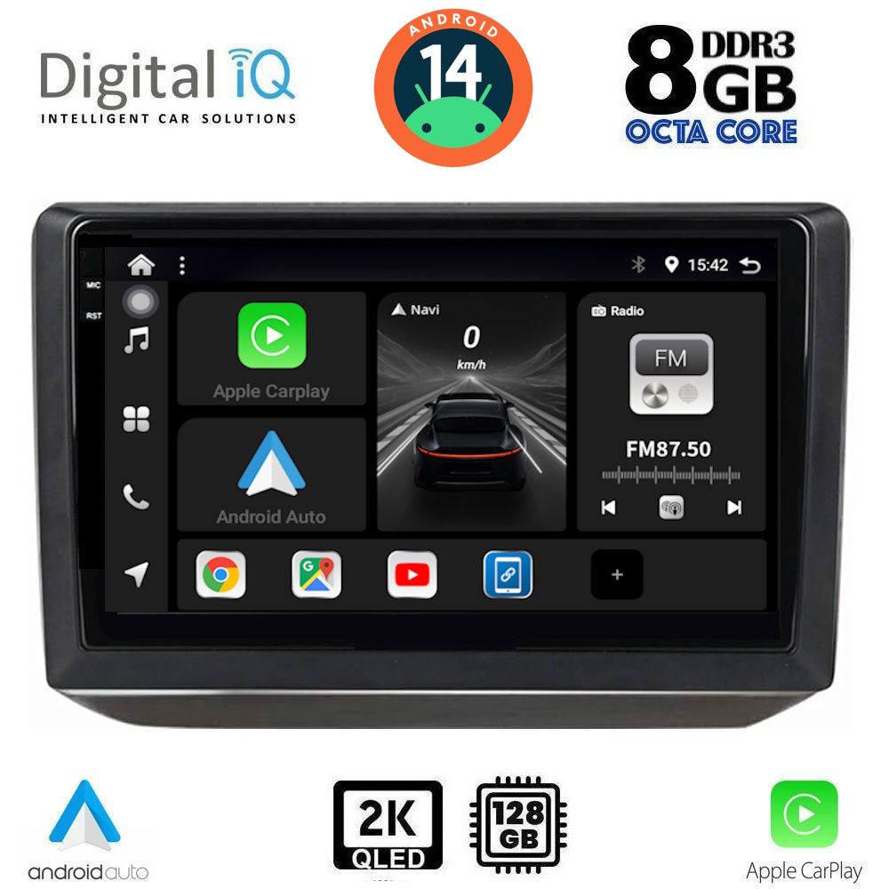 Βλησαρούλης Car Center - DIGITAL IQ BXF 11581_CPAA (10inc) MULTIMEDIA TABLET for SKODA FABIA mod. 2008-2014