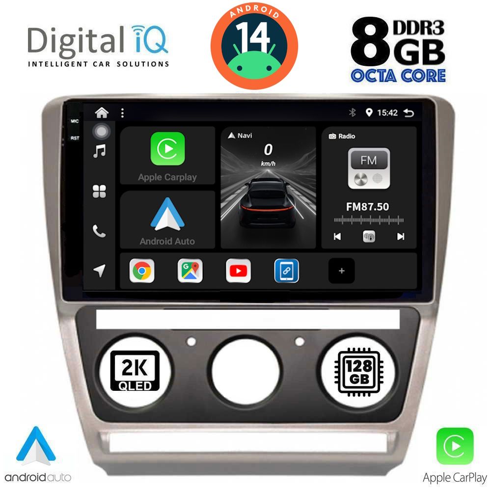 Βλησαρούλης Car Center - DIGITAL IQ BXF 11595_CPAA (10inc) MULTIMEDIA TABLET for SKODA OCTAVIA 5 mod. 2005-2012