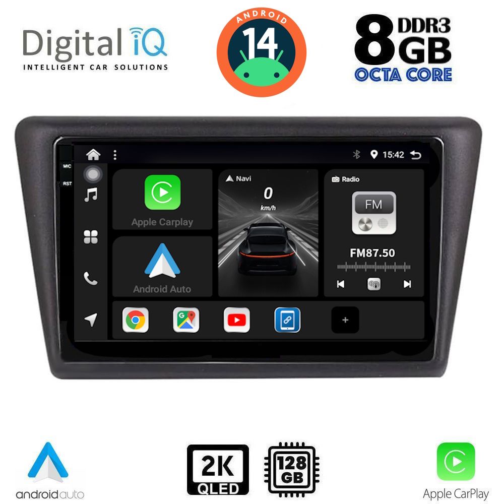 Βλησαρούλης Car Center - DIGITAL IQ BXF 11600_CPAA (9inc) MULTIMEDIA TABLET for SKODA RAPID SPACEBACK mod. 2014>