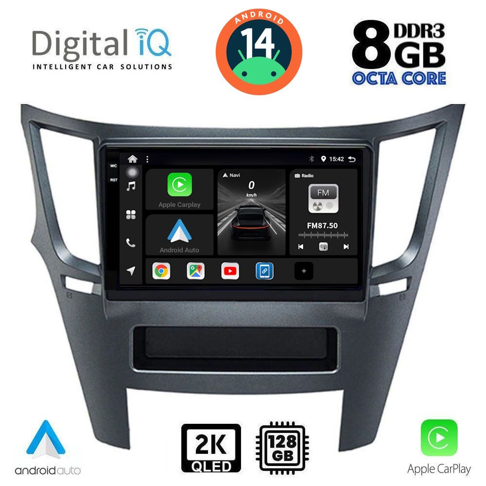 Βλησαρούλης Car Center - DIGITAL IQ BXF 11667_CPAA (9inc) MULTIMEDIA TABLET for SUBARU LEGACY - OUTBACK mod. 2009-2014