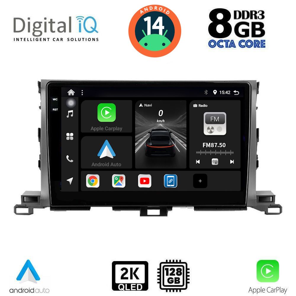 Βλησαρούλης Car Center - DIGITAL IQ BXF 11700_CPAA (10inc) MULTIMEDIA TABLET for TOYOTA HIGHLANDER mod. 2014-2019