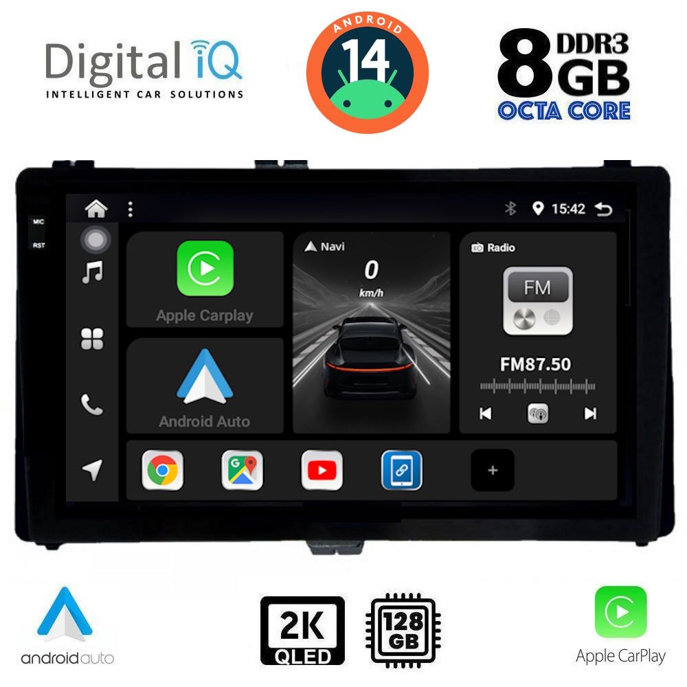 Βλησαρούλης Car Center - DIGITAL IQ BXF 11703_CPAA (9inc) MULTIMEDIA TABLET for TOYOTA AURIS mod. 2015> – AYGO X mod. 2022> – COROLLA mod. 2017-2019