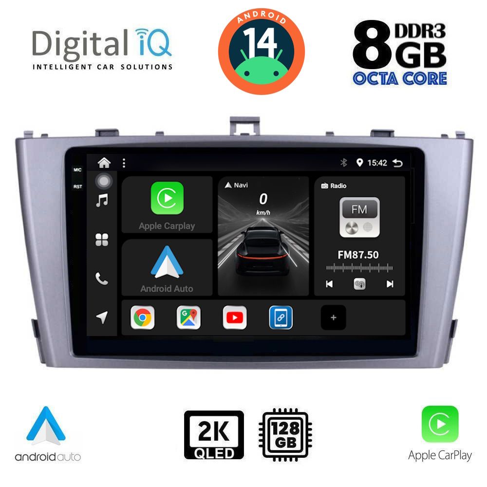 Βλησαρούλης Car Center - DIGITAL IQ BXF 11705_CPAA (9inc) MULTIMEDIA TABLET for TOYOTA AVENSIS (T27) mod. 2009-2015