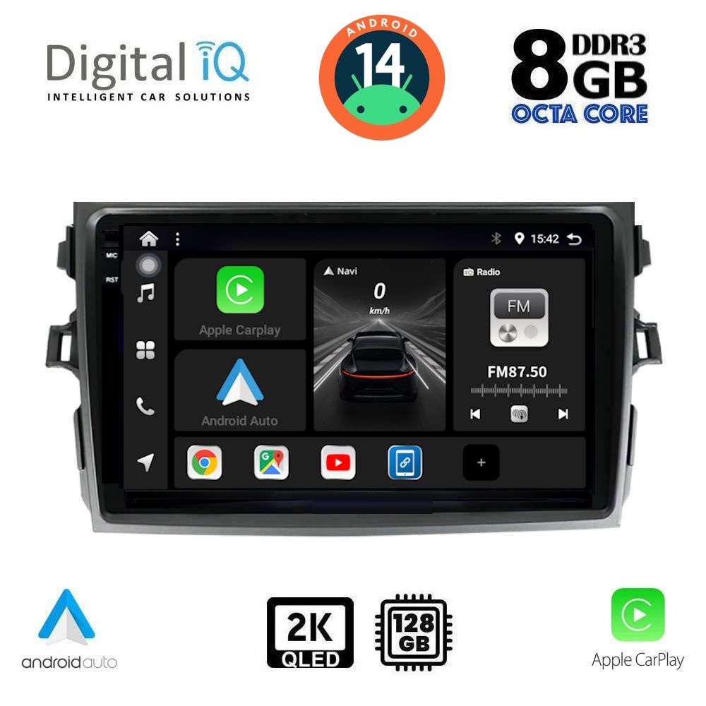 Βλησαρούλης Car Center - DIGITAL IQ BXF 11713_CPAA (9inc) MULTIMEDIA TABLET for TOYOTA COROLLA 4D mod. 2006-2012