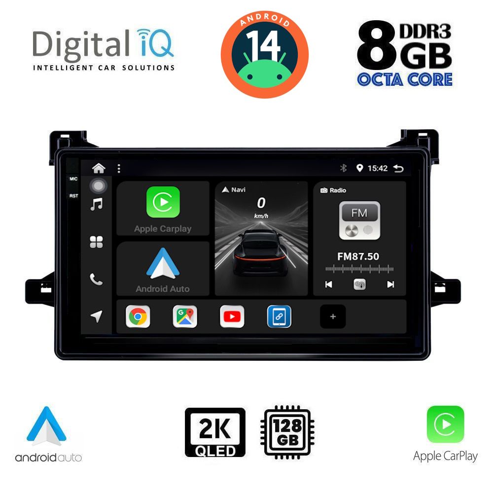 Βλησαρούλης Car Center - DIGITAL IQ BXF 11727_CPAA (9inc) MULTIMEDIA TABLET for TOYOTA PRIUS mod. 2016-2020