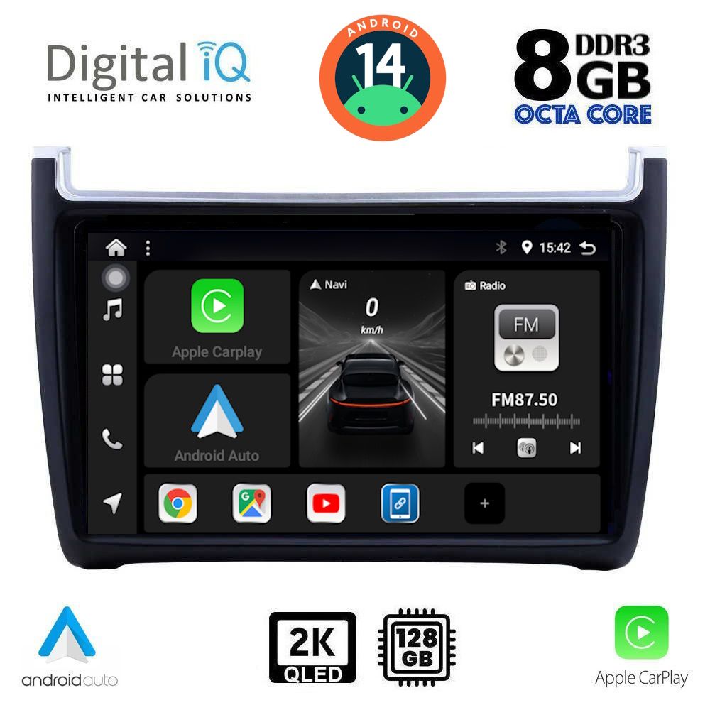 Βλησαρούλης Car Center - DIGITAL IQ BXF 11757_CPAA (9inc) MULTIMEDIA TABLET for VW POLO mod. 2014-2017