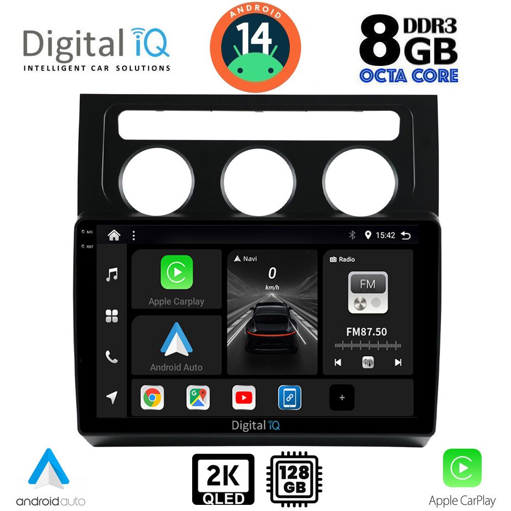 Βλησαρούλης Car Center - DIGITAL IQ BXF 11767_CPAA CLIMA (10inc) MULTIMEDIA TABLET for VW TOURAN mod. 2003-2010