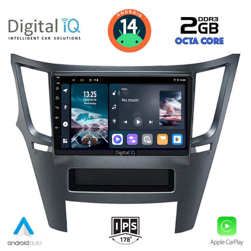 Βλησαρούλης Car Center - DIGITAL IQ RTG 4667_CPA (9inc) MULTIMEDIA TABLET for SUBARU LEGACY - OUTBACK mod. 2009-2014