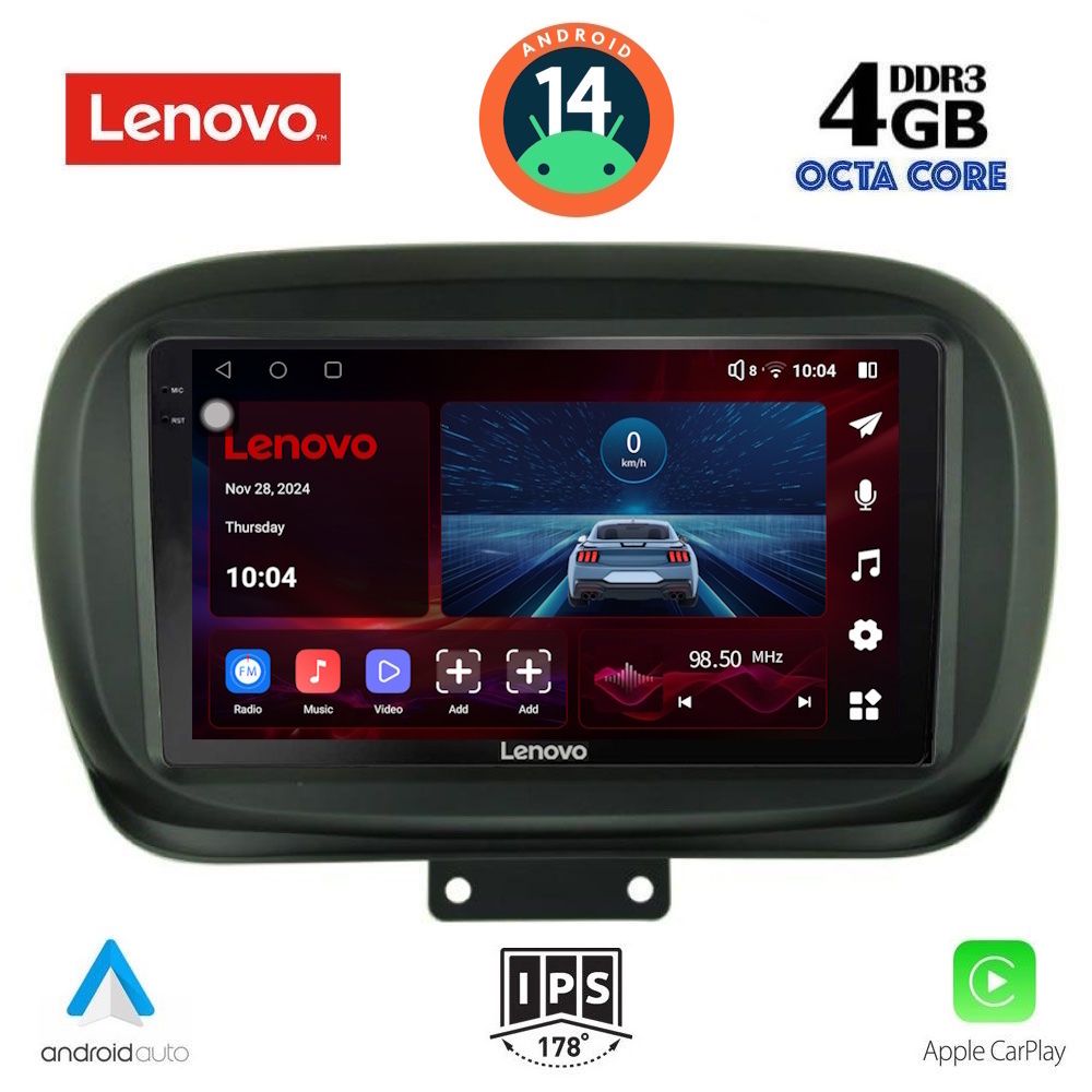 Βλησαρούλης Car Center - LENOVO SSV 8134_CPA (9inc) MULTIMEDIA TABLET for FIAT 500Χ mod. 2014>