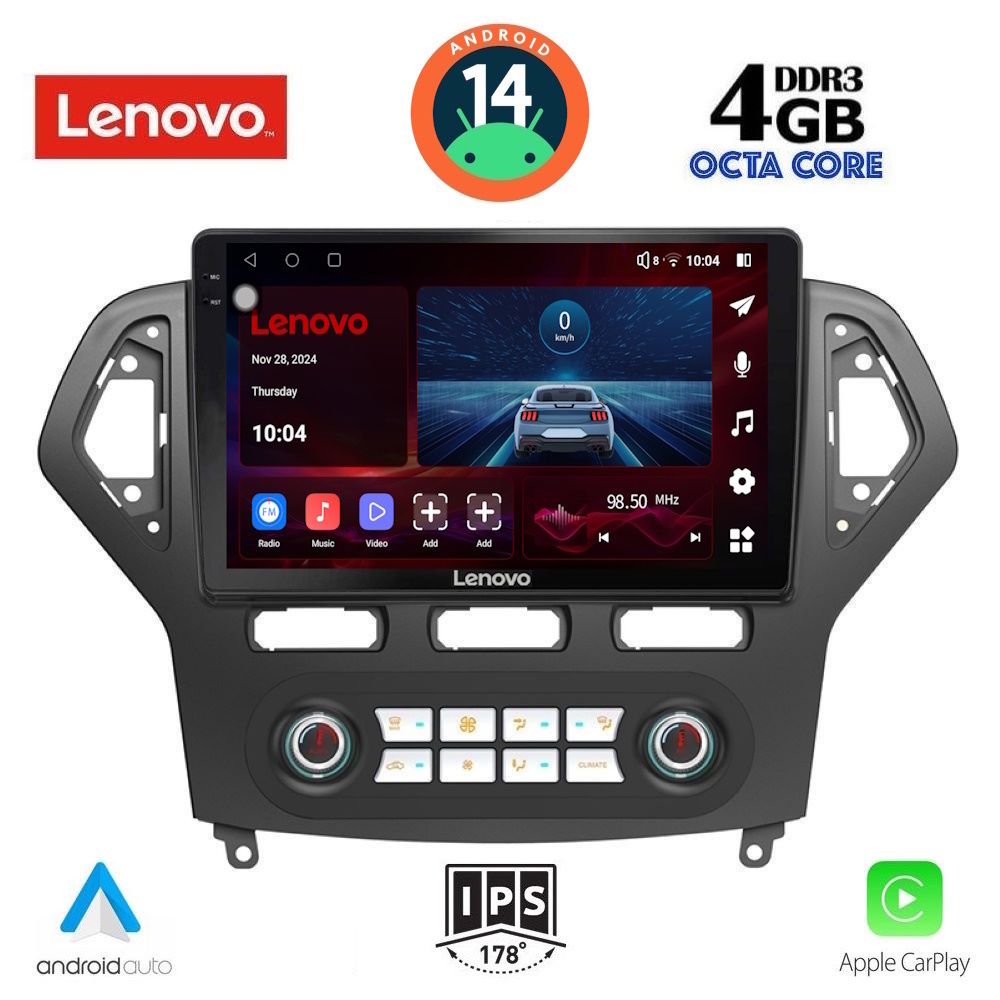 Βλησαρούλης Car Center - LENOVO SSV 8162_CPA CLIMA (10inc) MULTIMEDIA TABLET for FORD MONDEO mod. 2007-2011