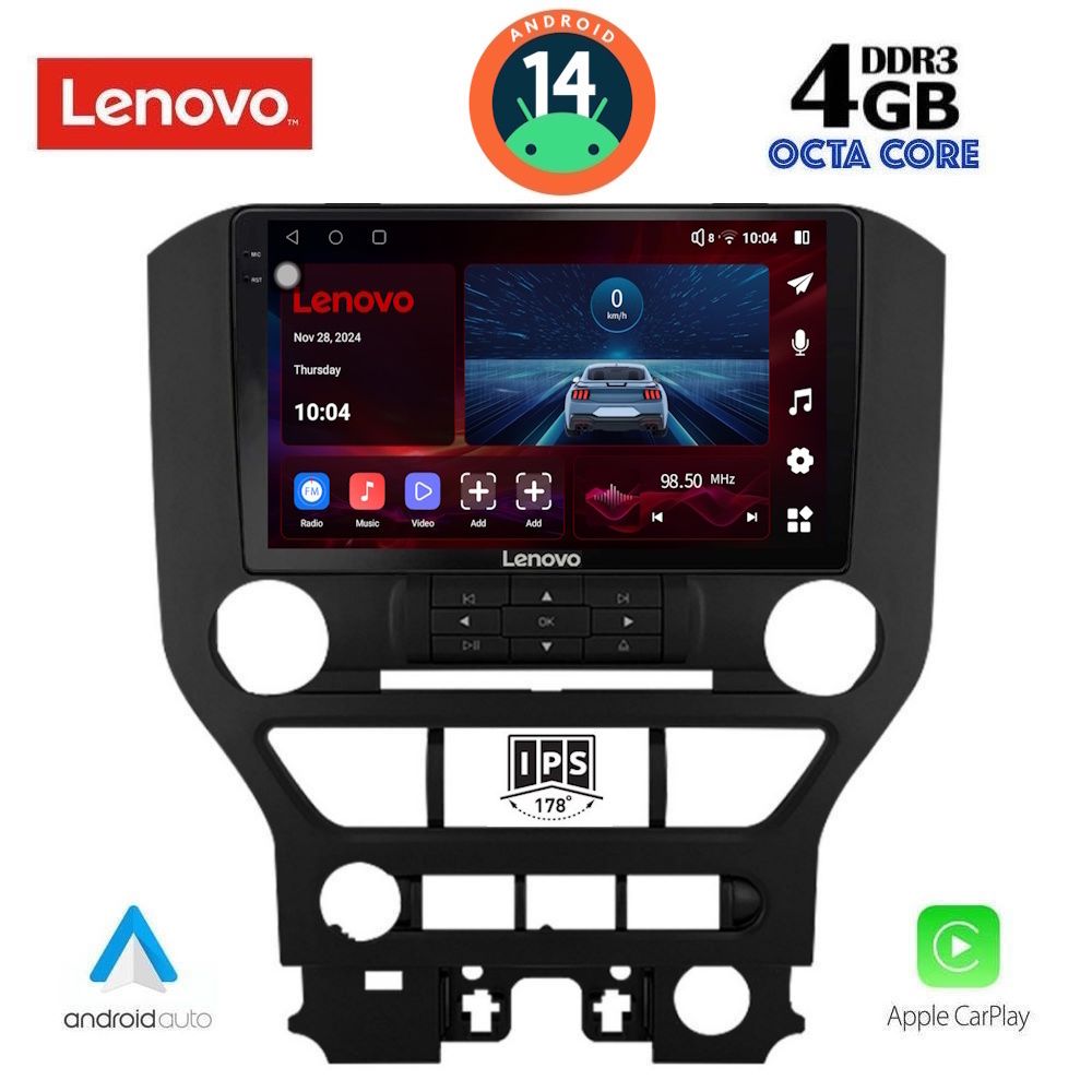 Βλησαρούλης Car Center - LENOVO SSV 8166_CPA (9inc) MULTIMEDIA TABLET for FORD MUSTANG mod. 2015-2020