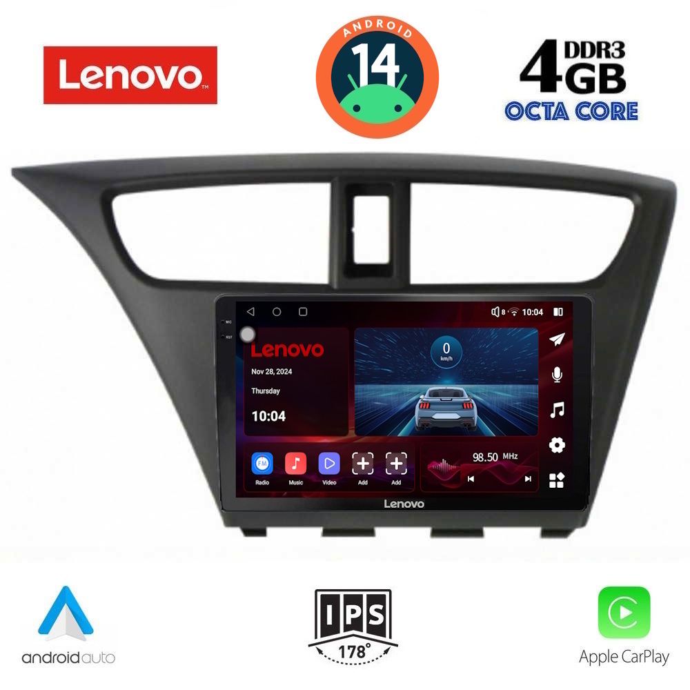 Βλησαρούλης Car Center - LENOVO SSV 8190_CPA (9inc) MULTIMEDIA TABLET for HONDA CIVIC  mod. 2012-2016