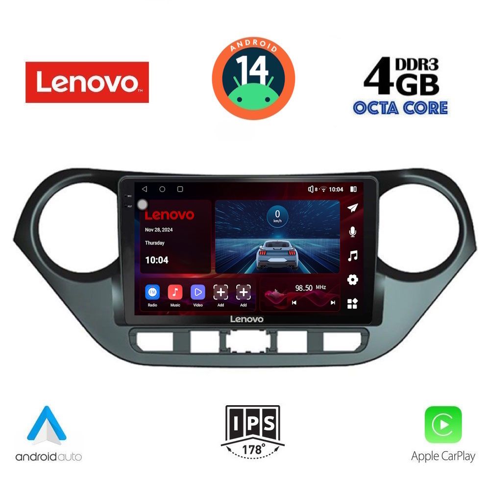 Βλησαρούλης Car Center - LENOVO SSV 8224_CPA (9inc) MULTIMEDIA TABLET for HYUNDAI i10 mod. 2014-2020