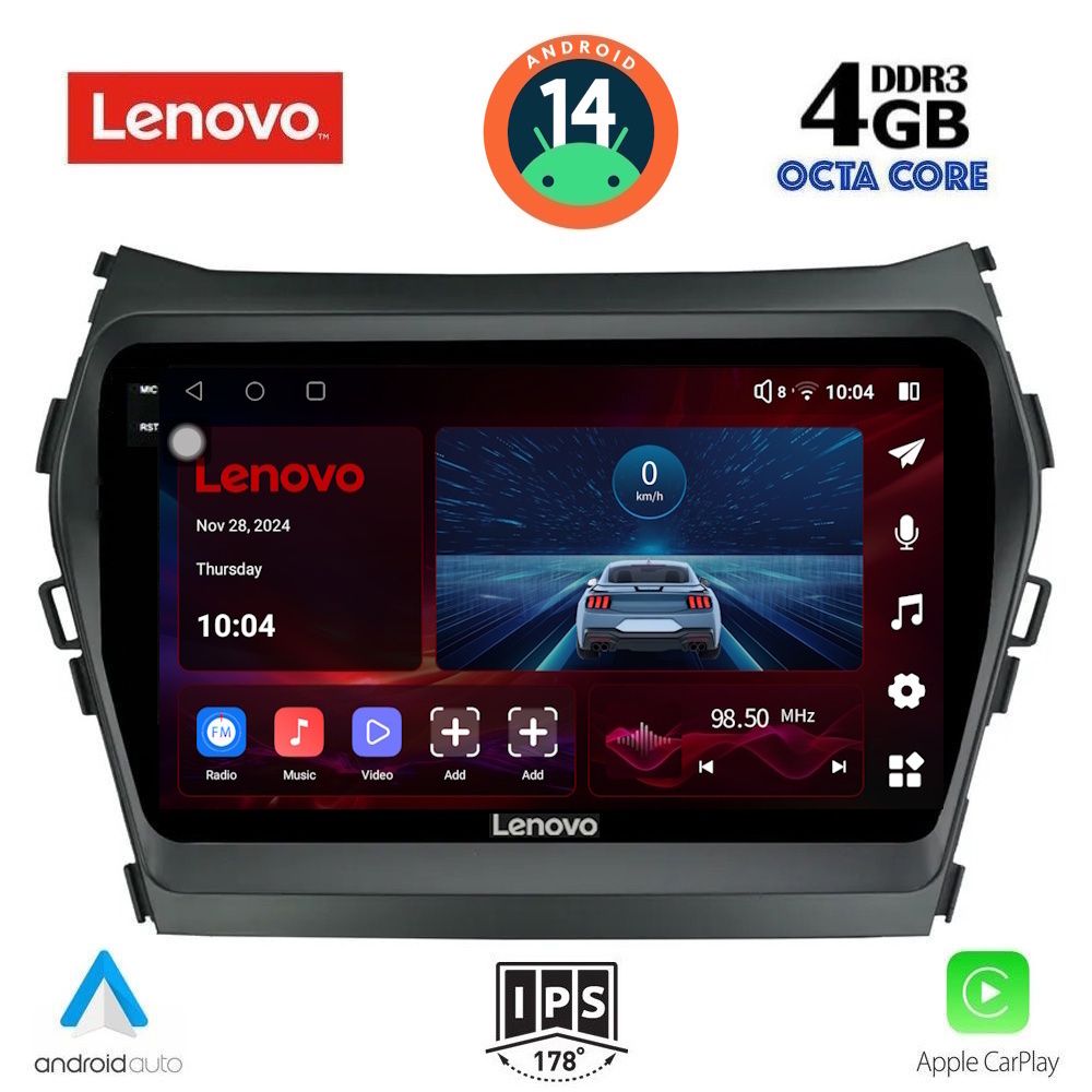 Βλησαρούλης Car Center - LENOVO SSV 8238_CPA (9inc) MULTIMEDIA TABLET for HYUNDAI IX45 mod. 2013-2017