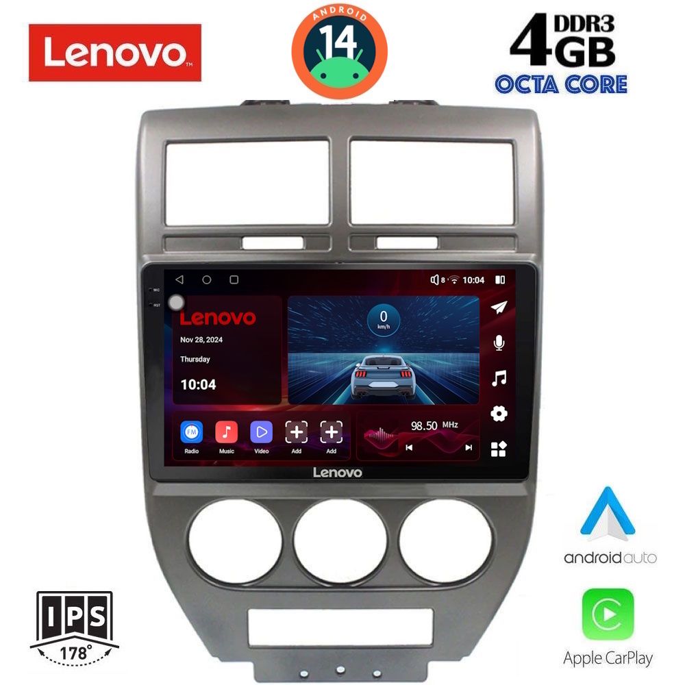 Βλησαρούλης Car Center - LENOVO SSV 8276_CPA (10inc) MULTIMEDIA TABLET for JEEP COMPASS - PATRIOT mod. 2007-2016