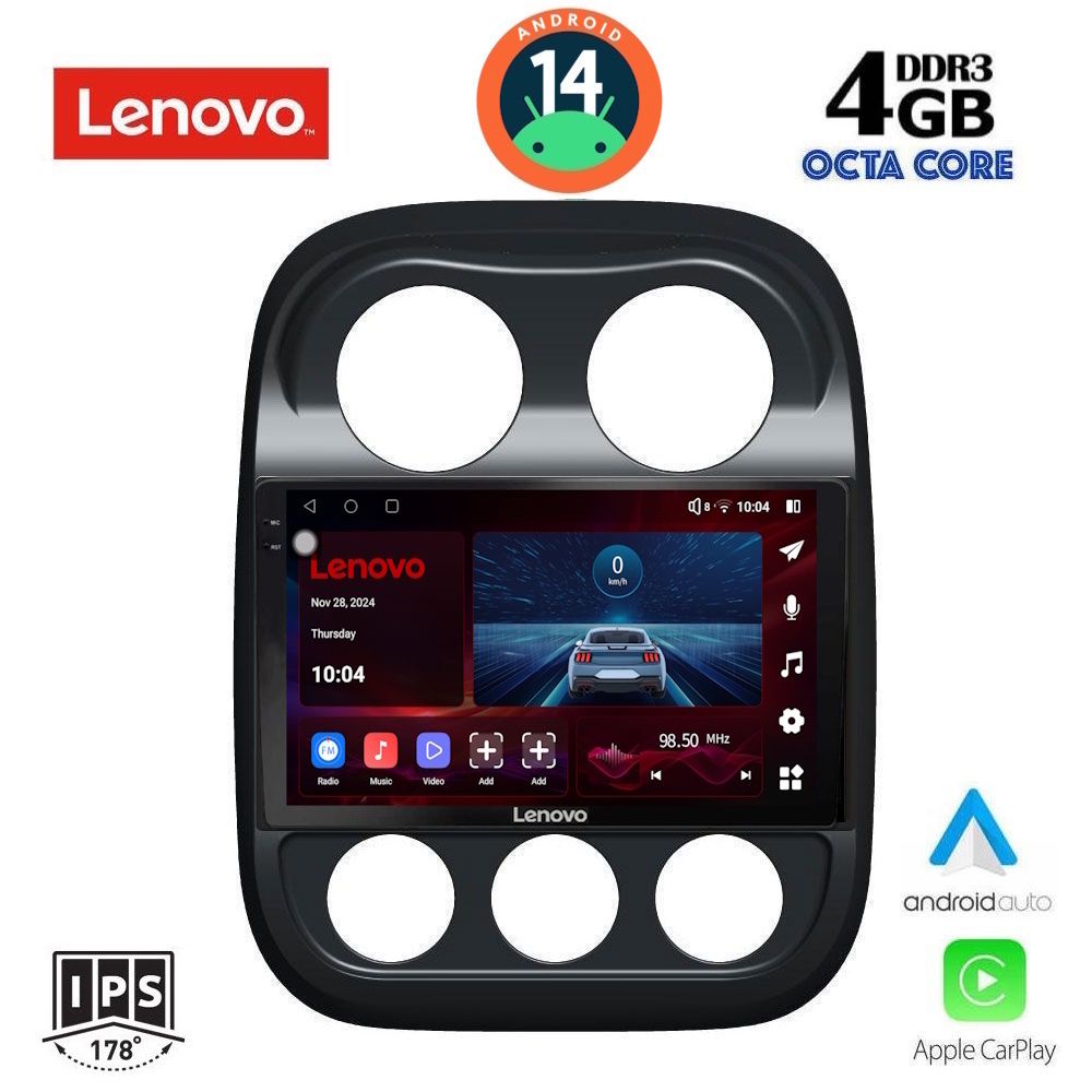 Βλησαρούλης Car Center - LENOVO SSV 8277_CPA (10inc) MULTIMEDIA TABLET for JEEP COMPASS – PATRIOT mod. 2007-2016