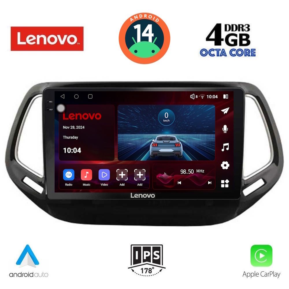Βλησαρούλης Car Center - LENOVO SSV 8278_CPA (10inc) MULTIMEDIA TABLET for JEEP COMPASS mod. 2016-2021