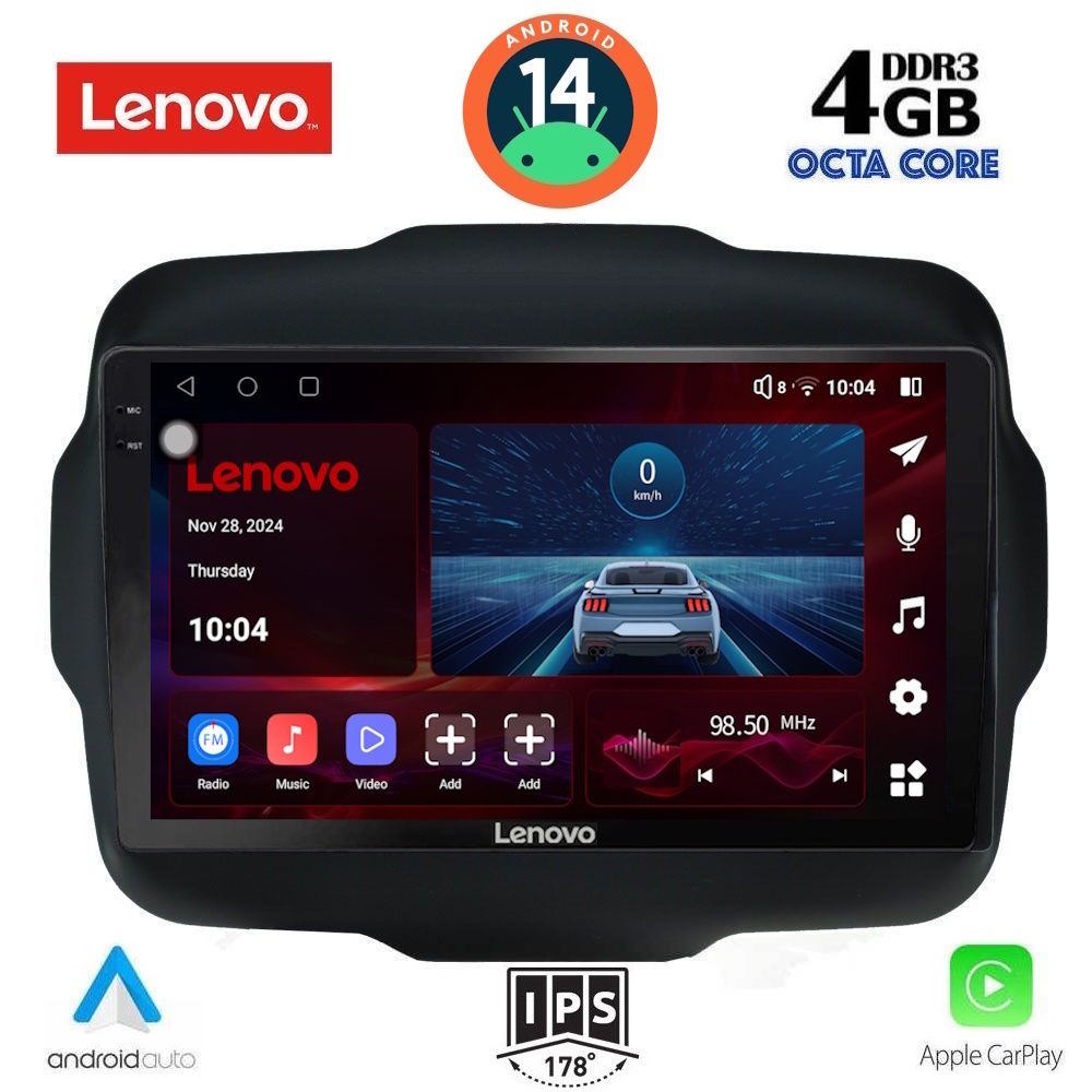 Βλησαρούλης Car Center - LENOVO SSV 8290_CPA (9inc) MULTIMEDIA TABLET for JEEP RENEGADE  mod. 2014>