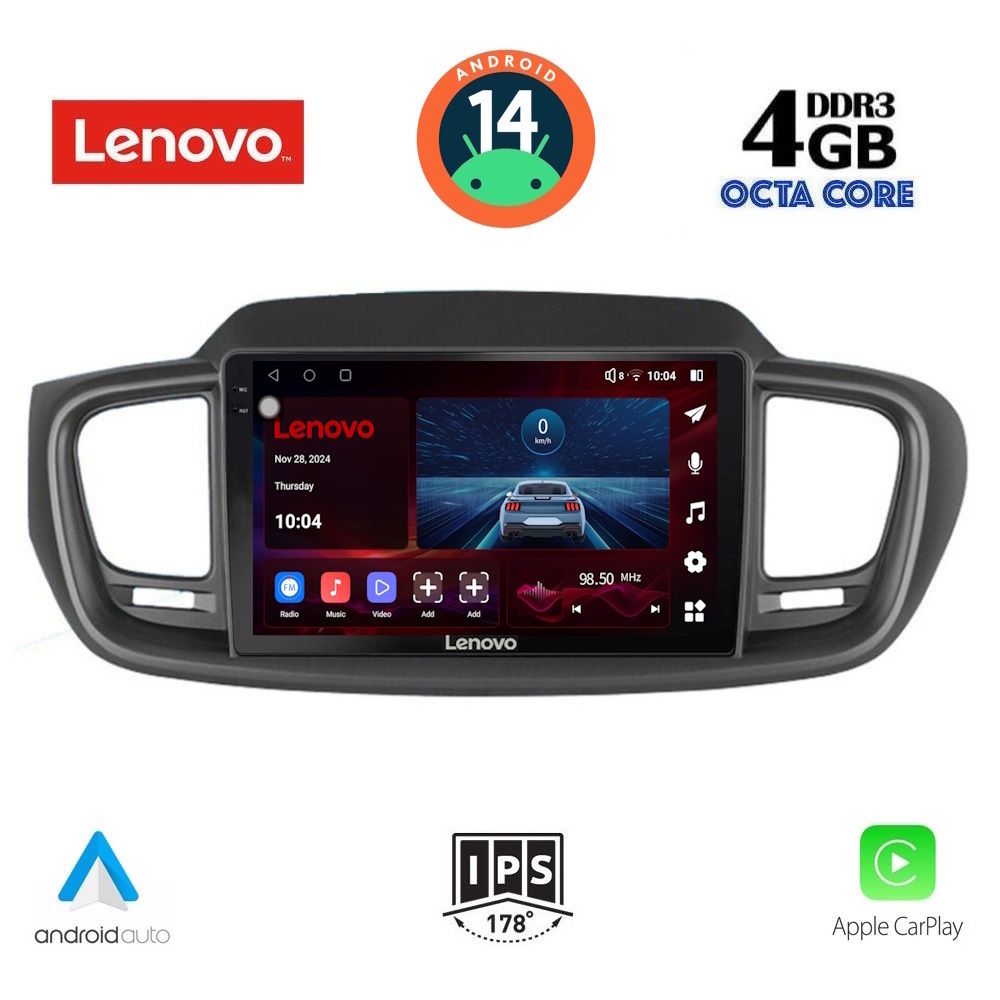 Βλησαρούλης Car Center - LENOVO SSV 8319_CPA (10inc) MULTIMEDIA TABLET for KIA SORENTO mod. 2014-2020
