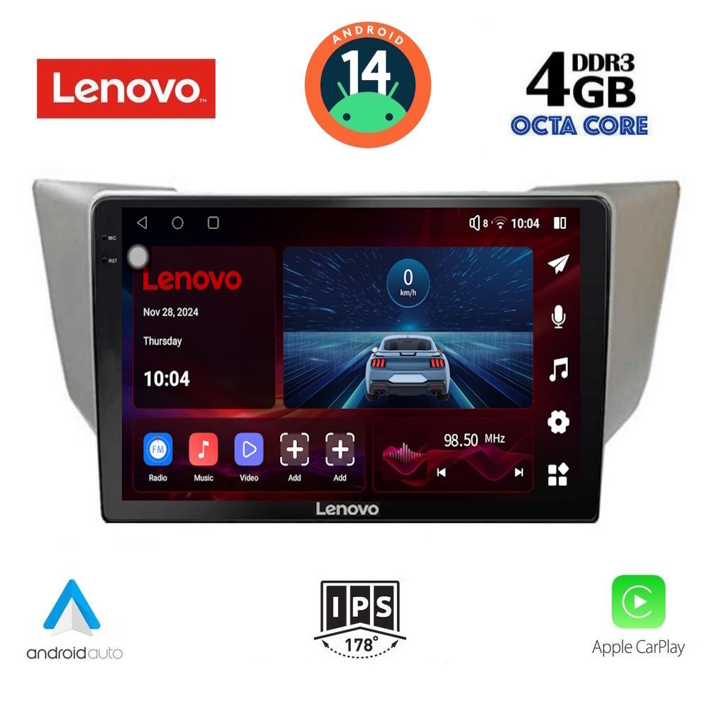 Βλησαρούλης Car Center - LENOVO SSV 8345_CPA (9inc) MULTIMEDIA TABLET for LEXUS RX 300 – 400 mod. 2003-2008
