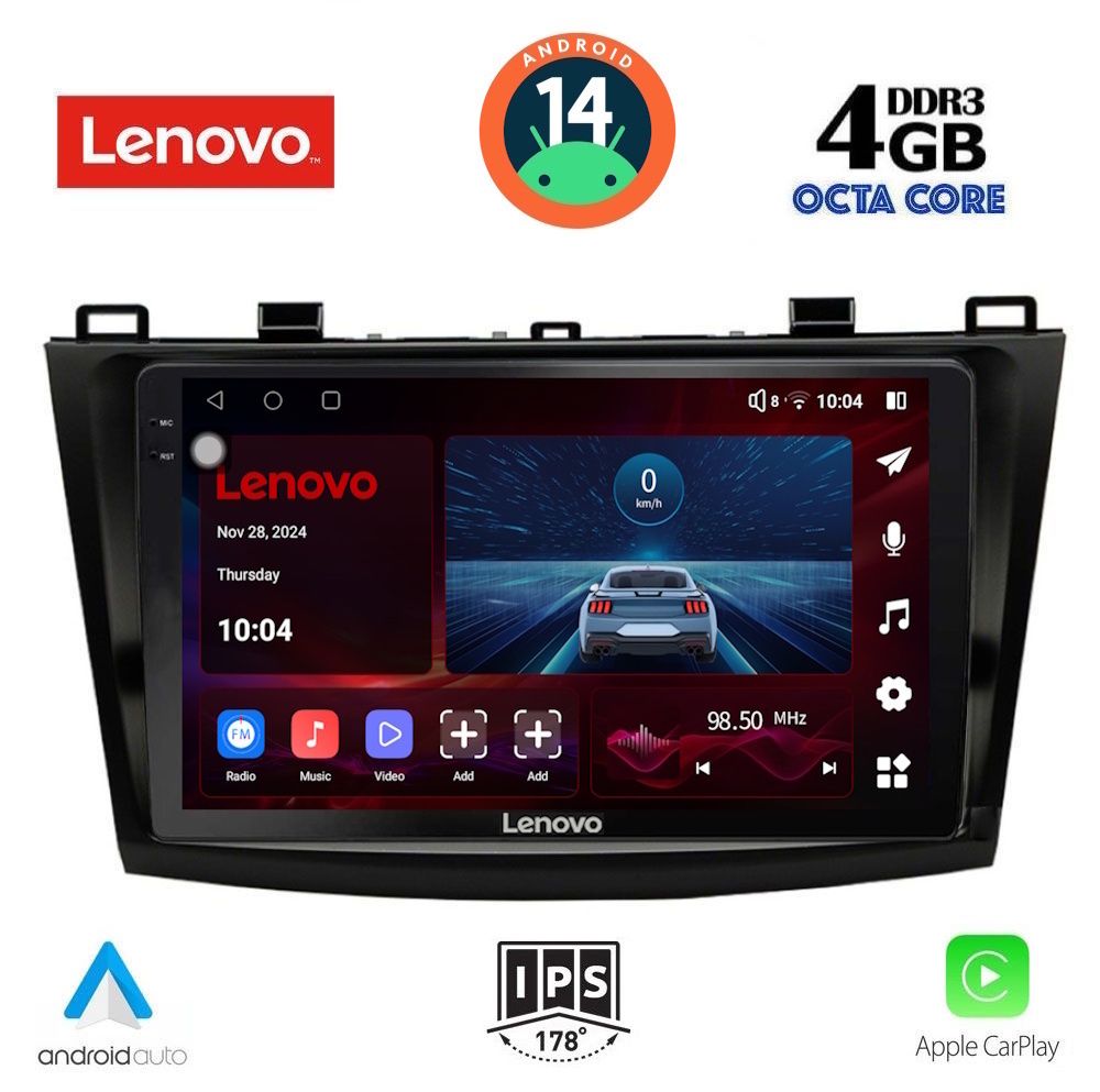 Βλησαρούλης Car Center - LENOVO SSV 8366_CPA (9inc) MULTIMEDIA TABLET for MAZDA 3 mod. 2009-2014