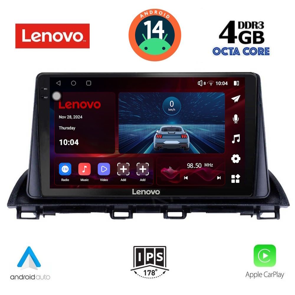 Βλησαρούλης Car Center - LENOVO SSV 8367_CPA (9inc) MULTIMEDIA TABLET for MAZDA 3 mod. 2014>