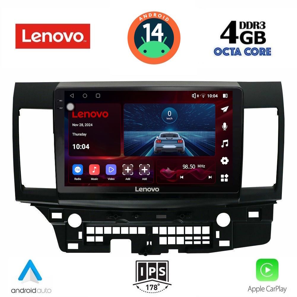 Βλησαρούλης Car Center - LENOVO SSV 8434_CPA (10inc) MULTIMEDIA TABLET for MITSUBISHI LANCER mod. 2008>