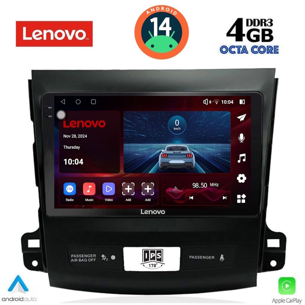 Βλησαρούλης Car Center - LENOVO SSV 8442_CPA (9inc) MULTIMEDIA TABLET for CITROEN C-CROSSER | MITSUBISHI OUTLANDER | PEUGEOT 4007  mod. 2006-2012