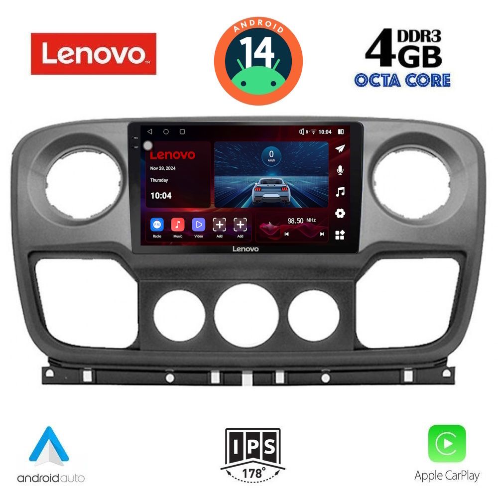 Βλησαρούλης Car Center - LENOVO SSV 8463_CPA (10inc) MULTIMEDIA TABLET for NISSAN NV400 - OPEL MOVANO - RENAULT MASTER mod. 2010-2020
