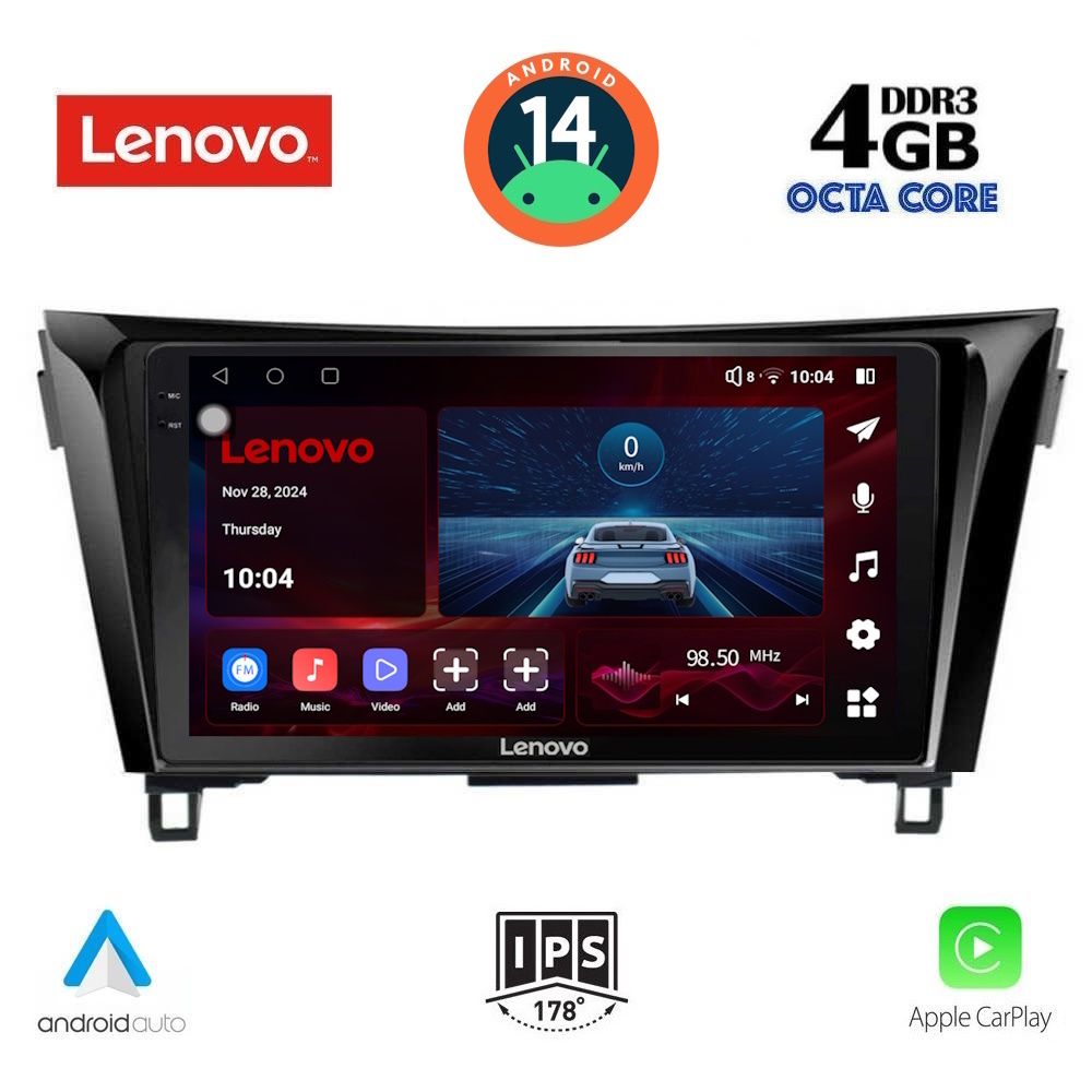 Βλησαρούλης Car Center - LENOVO SSV 8468_CPA (10inc) MULTIMEDIA TABLET for NISSAN QASHQAI - XTRAIL mod. 2014-2021