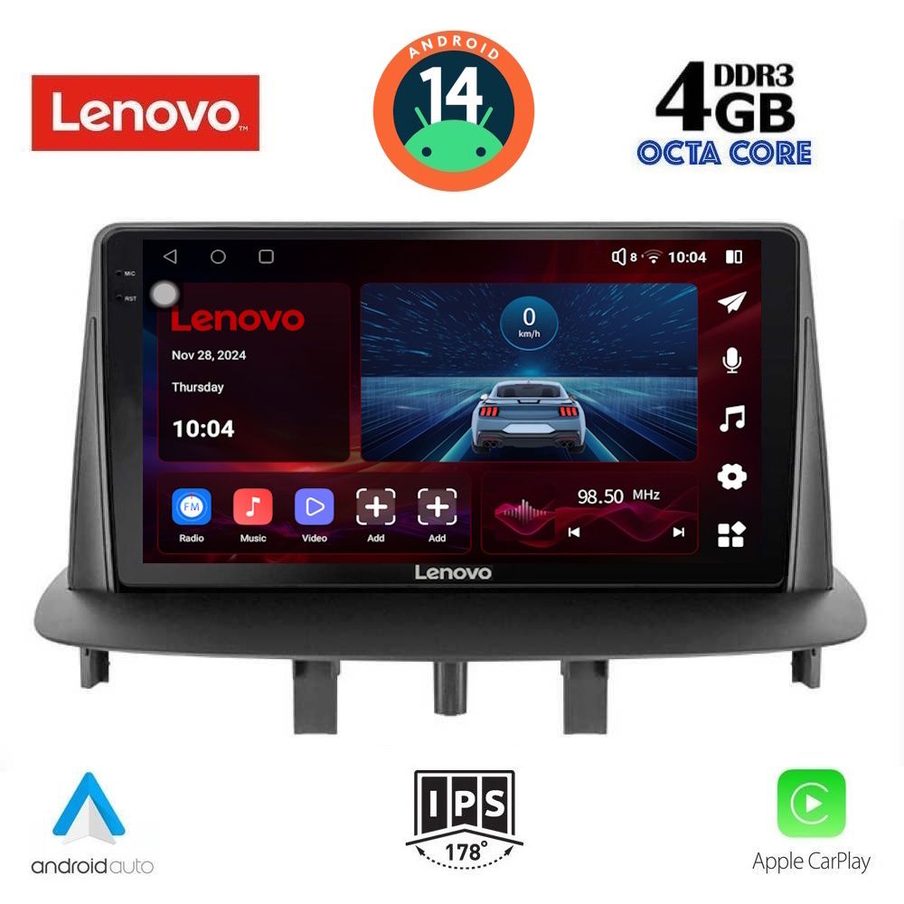 Βλησαρούλης Car Center - LENOVO SSV 8556_CPA (9inc) MULTIMEDIA TABLET for RENAULT MEGANE 3 mod. 2009-2016