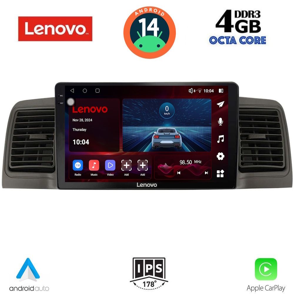 Βλησαρούλης Car Center - LENOVO SSV 8712_CPA (9inc) MULTIMEDIA TABLET for TOYOTA COROLLA mod. 2001-2006