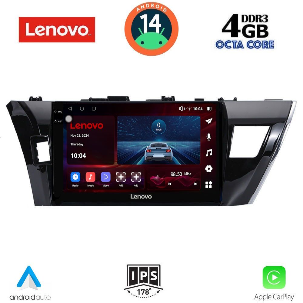 Βλησαρούλης Car Center - LENOVO SSV 8714_CPA (10inc) MULTIMEDIA TABLET for TOYOTA COROLLA mod. 2013-2016