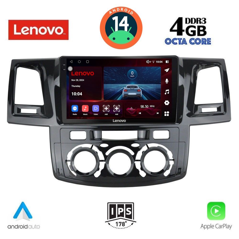 Βλησαρούλης Car Center - LENOVO SSV 8720_CPA (9inc) MULTIMEDIA TABLET for TOYOTA HILUX mod. 2005-2016