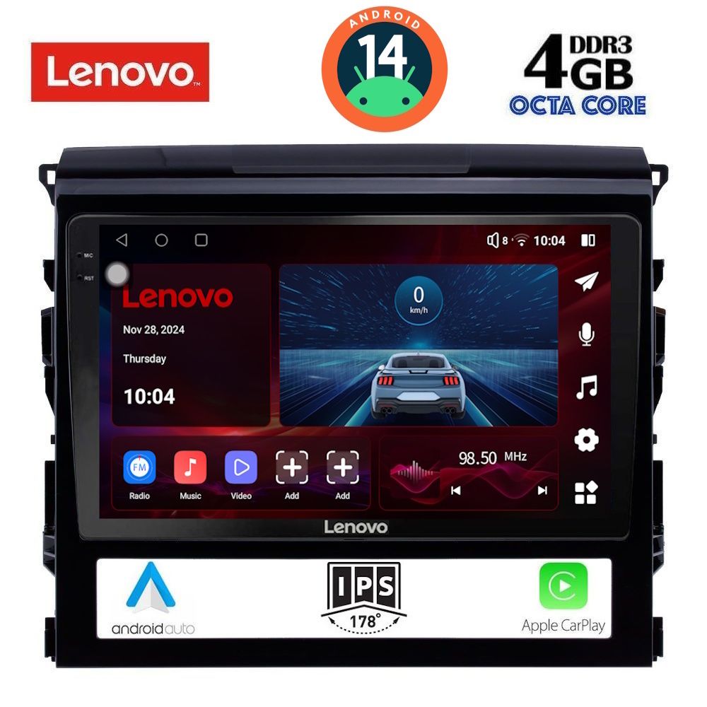 Βλησαρούλης Car Center - LENOVO SSV 8725_CPA (9inc) MULTIMEDIA TABLET for TOYOTA LANDCRUISER mod. 2016-2019