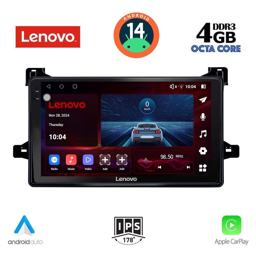 Βλησαρούλης Car Center - LENOVO SSV 8727_CPA (9inc) MULTIMEDIA TABLET for TOYOTA PRIUS mod. 2016-2020