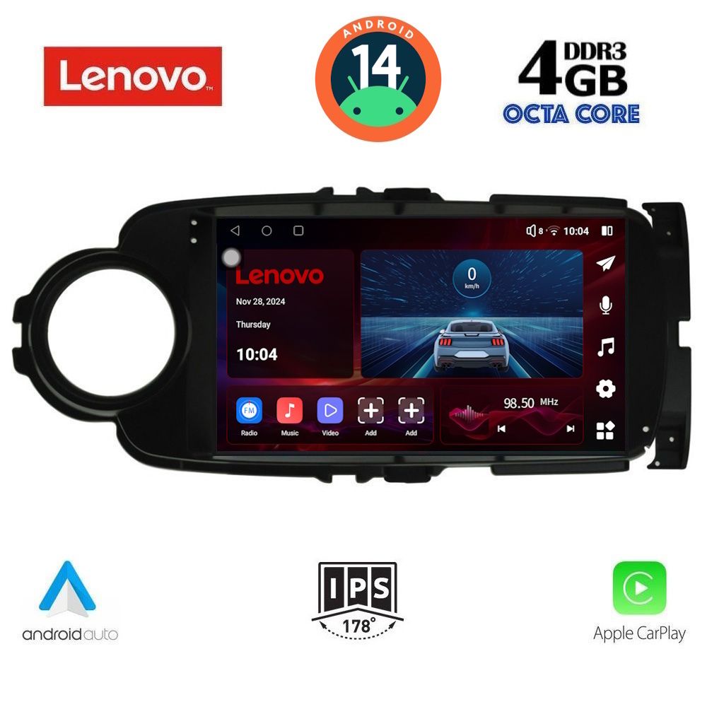 Βλησαρούλης Car Center - LENOVO SSV 8737_CPA (9inc) MULTIMEDIA TABLET for TOYOTA YARIS mod. 2011-2015