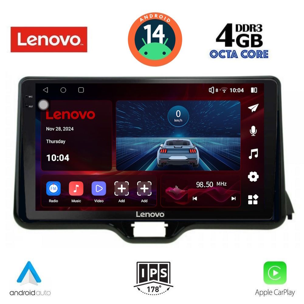 Βλησαρούλης Car Center - LENOVO SSV 8738_CPA (10inc) MULTIMEDIA TABLET for TOYOTA YARIS mod. 2020> - MAZDA 2 mod. 2023>