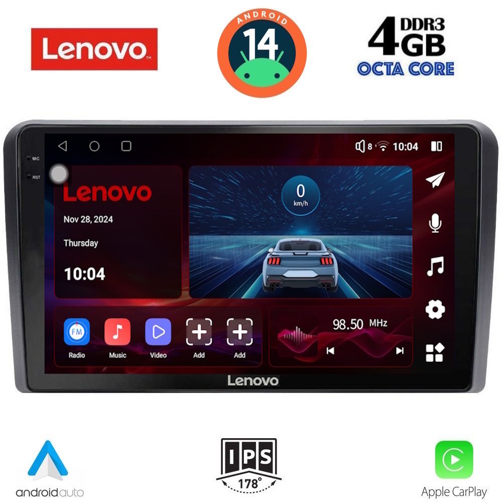 Βλησαρούλης Car Center - LENOVO SSV 8740_CPA  (10inc) MULTIMEDIA TABLET for SEAT - SKODA - VW mod. 2004-2014