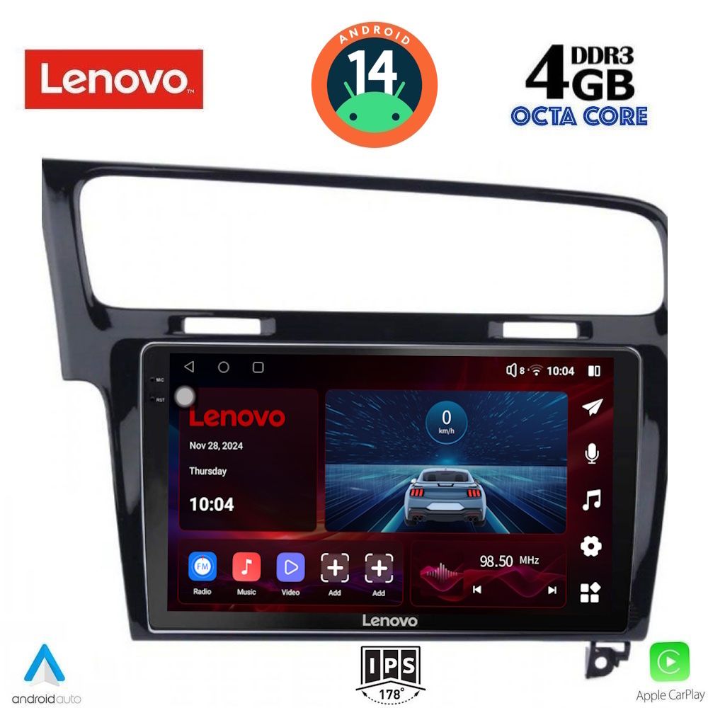 Βλησαρούλης Car Center - LENOVO SSV 8747_CPA (10inc) MULTIMEDIA TABLET for VW GOLF 7 mod. 2013-2020