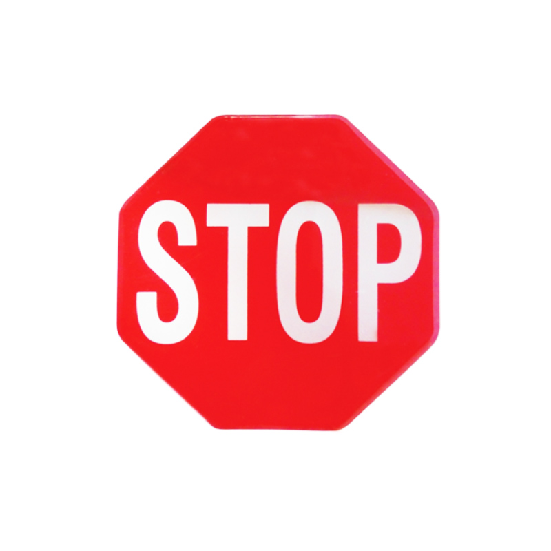 Βλησαρούλης Car Center - Αυτοκόλλητο Σήμα "STOP" 9cm x 8.8cm Με Επικάλυψη Σμάλτου 1 Τεμάχιο