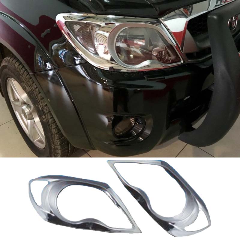 Βλησαρούλης Car Center - Μασκάκια Μπροστινών Φαναριών Χρωμίου Για Toyota Hilux 05-12 2 Τεμάχια