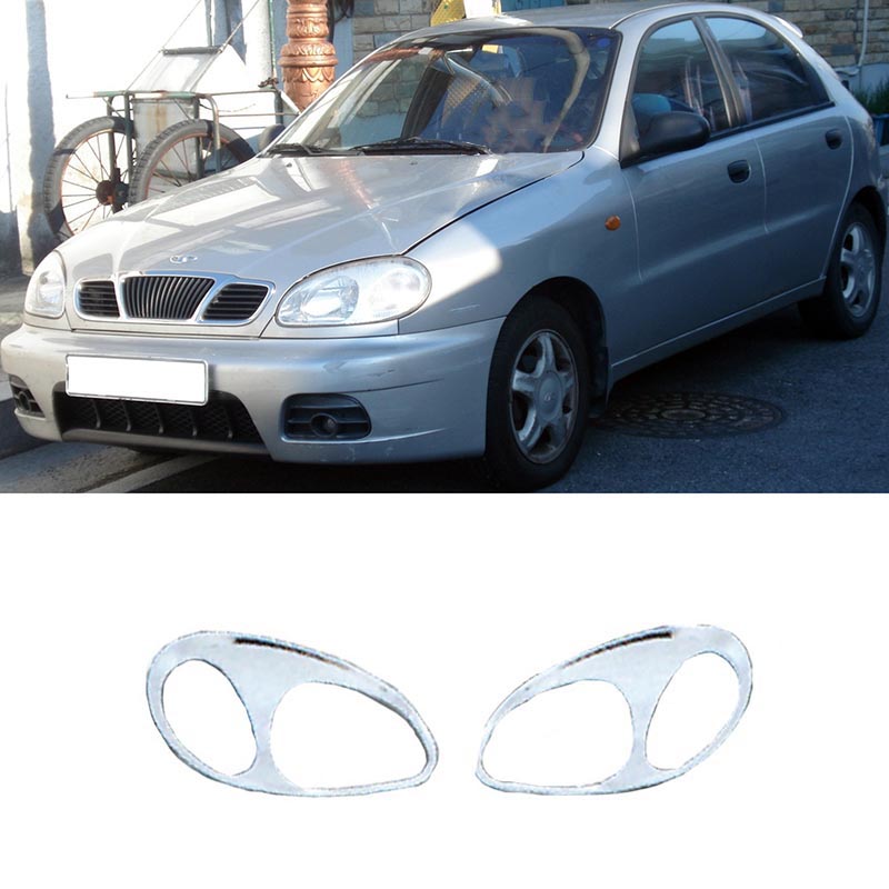 Βλησαρούλης Car Center - Μασκάκια Μπροστινών Φαναριών Χρωμίου Για Daewoo Lanos 02-08 2 Τεμάχια