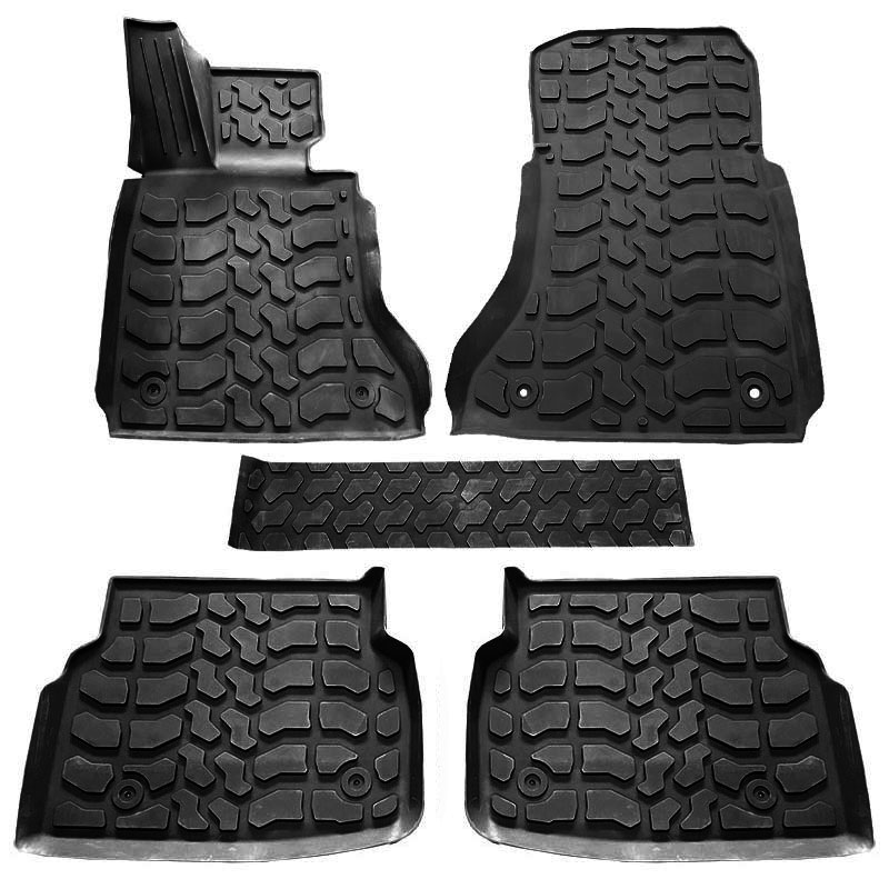 Βλησαρούλης Car Center - Πατάκια Σκαφάκια 3D Από Λάστιχο Για Bmw 7 F01 09-15 "Star Diamond" 5 Τεμάχια Μαύρα