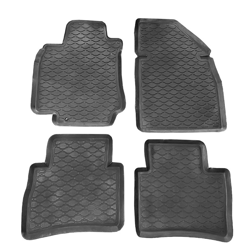 Βλησαρούλης Car Center - Πατάκια Σκαφάκια 3D Από Λάστιχο Για Nissan Tiida / Versa 2006-2012 "Star Diamond" 4 Τεμάχια Μαύρα
