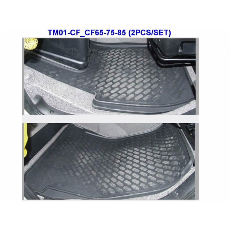 Βλησαρούλης Car Center - Πατάκια Φορτηγού Σκαφάκια 3D Από Λάστιχο Για Daf CF65, CF75, CF85 "Star Diamond" 2 Τεμάχια Μαύρα