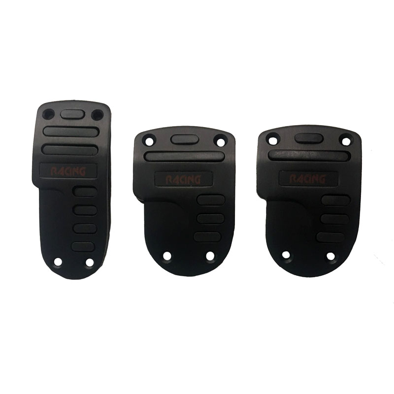 Βλησαρούλης Car Center - Πεντάλ Αλουμινίου Universal Racing Μαύρο Χρώμα Σετ 3 Τεμάχια