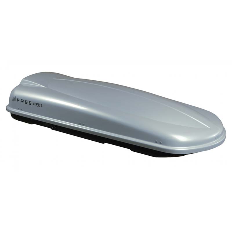 Βλησαρούλης Car Center - Μπαγκαζιέρα Οροφής Free 480L Silver Με Μονό Άνοιγμα & Quick Fix Τοποθέτηση