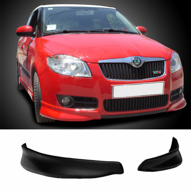 Βλησαρούλης Car Center - Μπροστινά Spoiler Δεξιά & Αριστερά Για Skoda Fabia 2 (5J) 07-14 Από Abs Πλαστικό 2 Τεμάχια