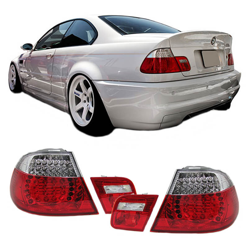 Βλησαρούλης Car Center - Πισινά Φανάρια Set Για Bmw 3 E46 Coupe 99-03 Led Red/Crystal Depo